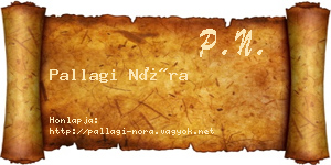 Pallagi Nóra névjegykártya