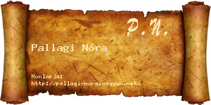 Pallagi Nóra névjegykártya